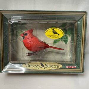 Takara Breezy Singers Northern Cardinal Motion Activated Singing Bird New